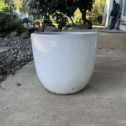 White Ceramic Planter