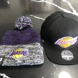 Authentic Lakers Hat and Beanie