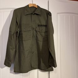 Vintage olive drab military shirt (L1)