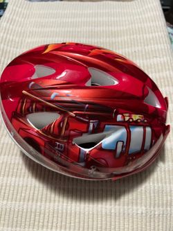 Kids Bike Helmet Fire Truck Graphic