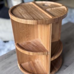 Beautiful Wood Spinning Organizer 