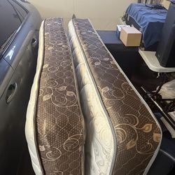 2 TWIN MATRESSES/2 TWIN BED FRAMES