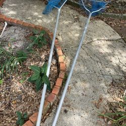 Aluminum, long handle fishing nets Pair $20