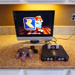 Complete Nintendo 64 / N64 with an Authentic Perfect Condition Conker's Bad Fur Day & Hdmi upgrade
