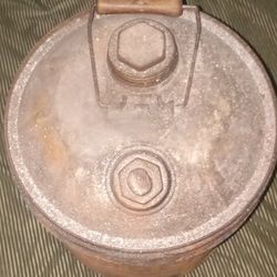 All Original Patina 5 Gallon Metal Antique Sunoco Motor Oil Collector Can