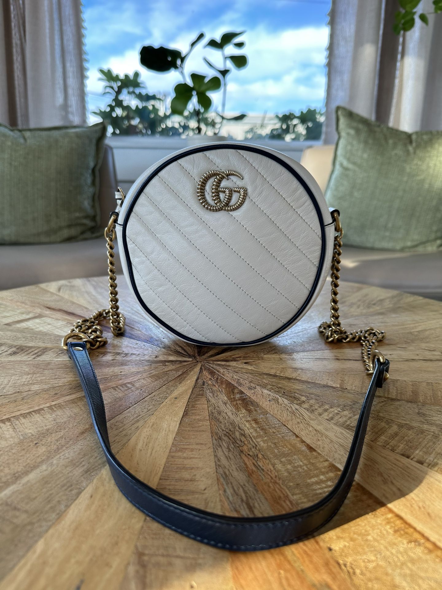 Gucci Mini Torchon Marmont Matelasse Round Shoulder Bag