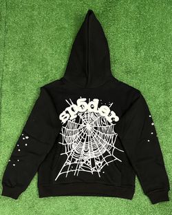 Sp5der Black Web Hoodie 
