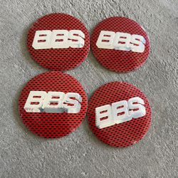 BBS Rim Cap Set New With Adhesive Red