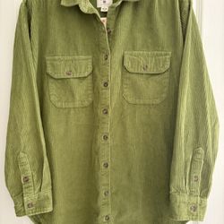 Billabong Women Always Golden Oversized 100% Cotton Corduroy Shirt-Jacket Size M NWT