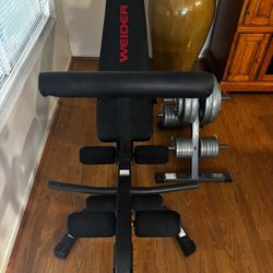Weirder Adjustable Weight Bench (With Weights And Stand! )