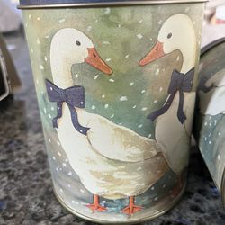 Vintage Winter Geese Tins 