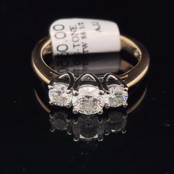 14KT Two Tone Diamond Ring 4.60g 1CTW Size 6-1/2 159337/12