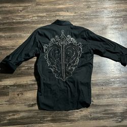 Men’s Black Button Up Shirt 