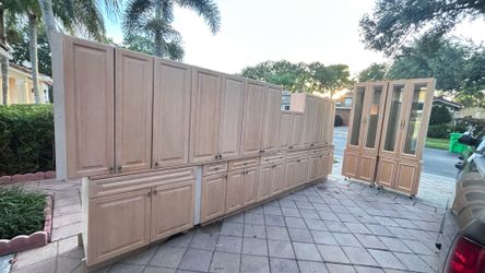 Complete Kitchen Cabinet Set with Island and Double Ovens kitchen Aid