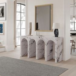 💎MARBLE LIKE TEXTURE CONSOLE HALL SOFA TABLE💎