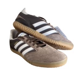 adidas Busenitz Indoor JP8597 Suede Low Top Skate Sneakers Gray Brown White No Box
