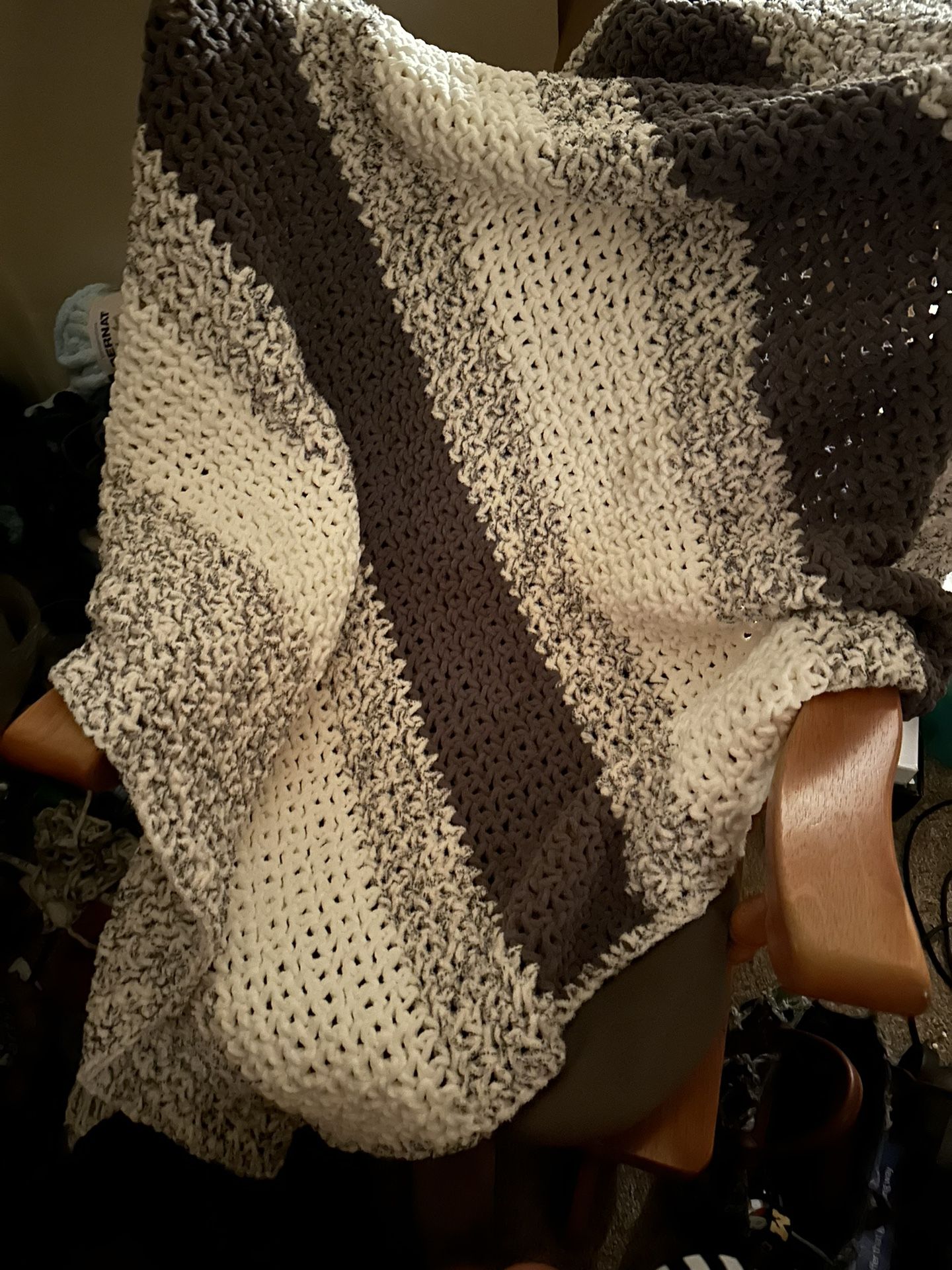 Hand Crochet Hibernate Blanket 52x60