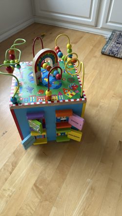 ALEX Wooden Activity Cube / Bead Maze – Toddler Learning Toy