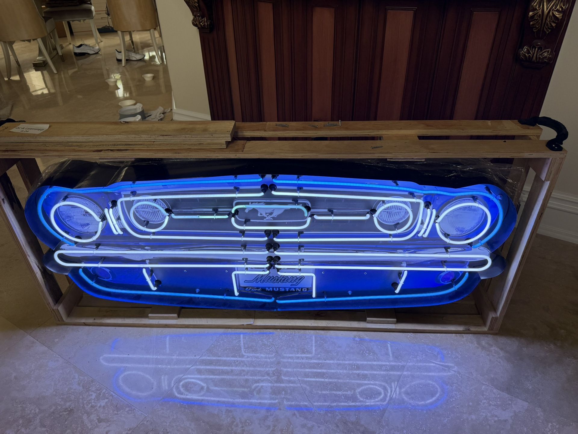 Mustang Grille Single-Sided Neon Sign