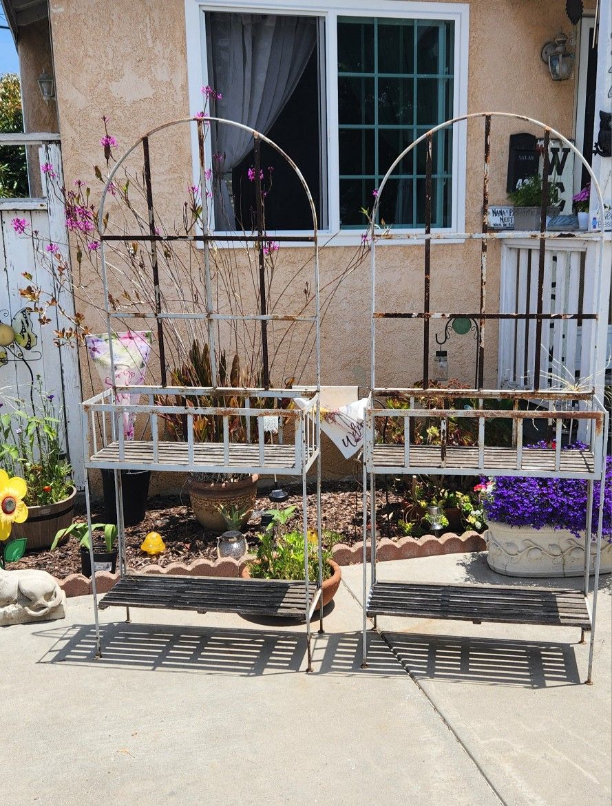 Vintage metal flower stand