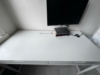 White Desk with Drawers