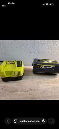 Ryobi 40 V battery and charger 4 AH