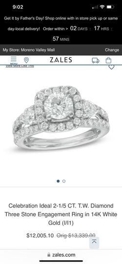 Celebration Ring 3 Stone Engagement Ring