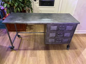 Pottery Barn Locker Single Pedestal Storage Desk (56")