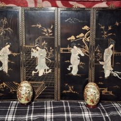 Oriental panels and Fabriji, eggs.