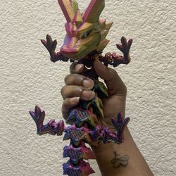 2ft Giant 3D Printed Rainbow Crystal Dragon 
