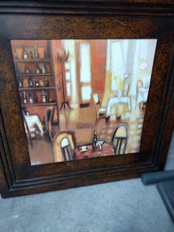 Restaurant Painting On Metal