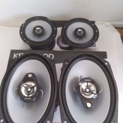 KENWOOD 1 PAIR 6.5 INCH 2 WAY 300 WATTS & 1 PAIR 6×9 3 WAY 400 WATTS CAR SPEAKER ( BRAND NEW PRICE IS LOWEST INSTALL NOT AVAILABLE  )