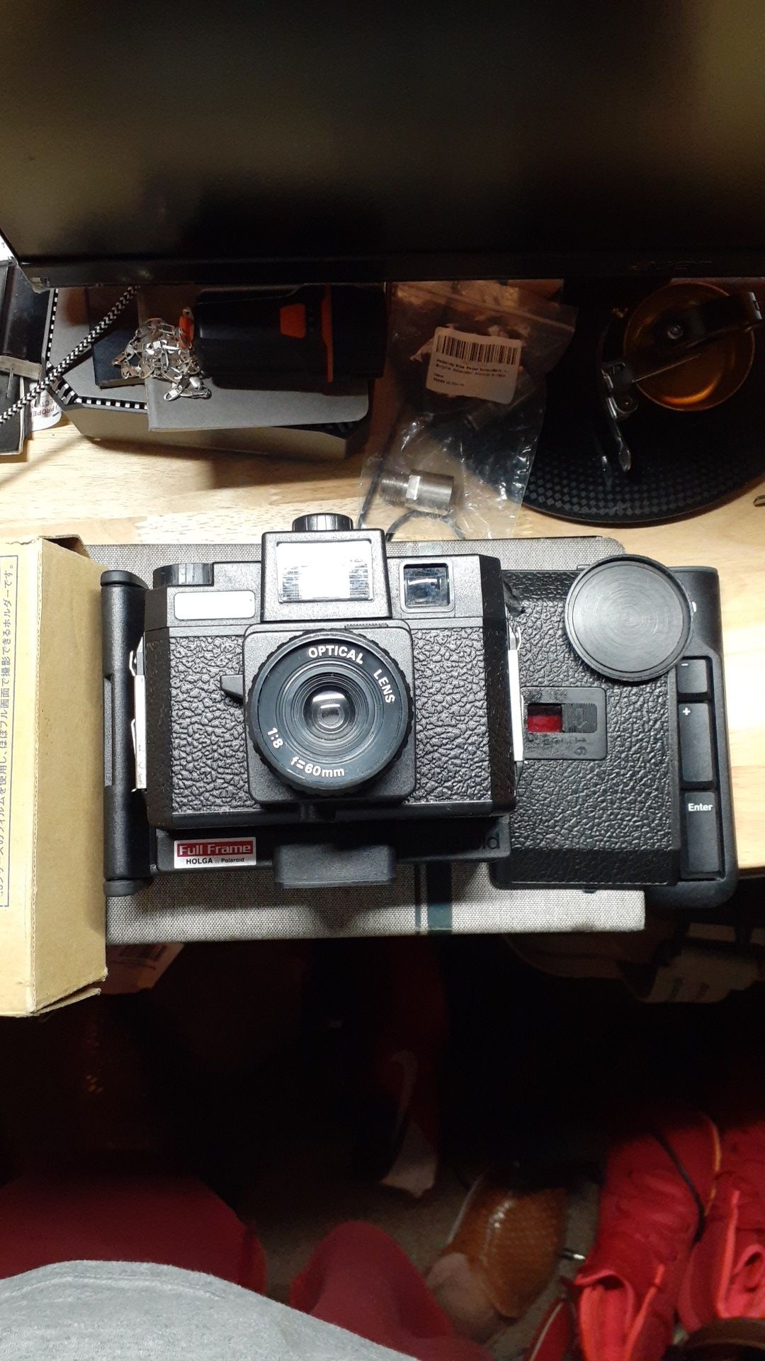 Holga 120 film camera with Polaroid back