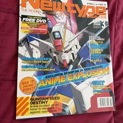 Newtype USA Anime/Manga Magazine Gundam Seed, Naruto, March 2006 W/DVD & Poster