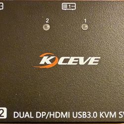 SWITCH DUAL DISPLAY, 60Hz SWITCH DUAL DISPLAY, MOD.: KVM202DH3, 2 PORTS DP+HDMI,