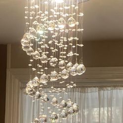 High Ceiling Crystal chandelier 110V Weight 21lb