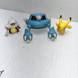 3 Pokemon figures