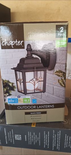 Exterior house wall lights set of 2