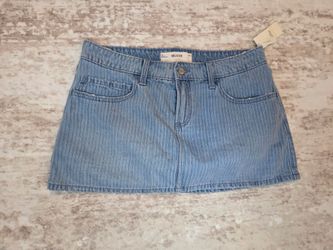 Hollister Light Wash Denim Mini Skirt