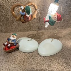 Hallmark Keep on Glowin' Holiday Magic Lighted Ornament VTG 1986 Elf lot of 3