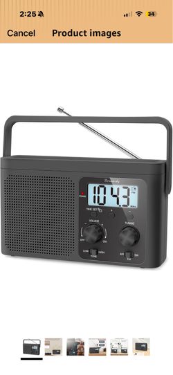 AM FM Radio Portable Shortwave Radio Battery Powered/Plug in Wall