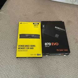 SSD and Ram Sticks