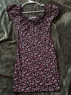 Black flower dress