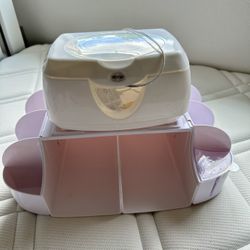 diaper organizer with wipes warmer
