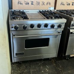 Viking 36”Wide Dual Fuel Range Stove With Griddle 
