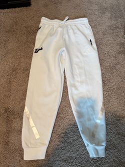 Adidas White Jogger Sweatpants