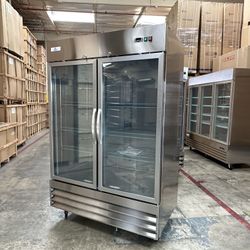 NSF 2Glass Door Stainless Steel Commercial Freezer CFD-2FFGSS
