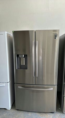 Samsung 3-Door Refrigerator (French Door Fridge) Stainless Steel - French Door Ice Maker
