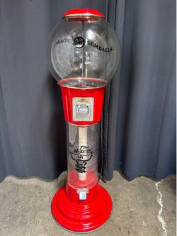 57” Gumball machine coin operated really nice vending machine 20” base 18” globe