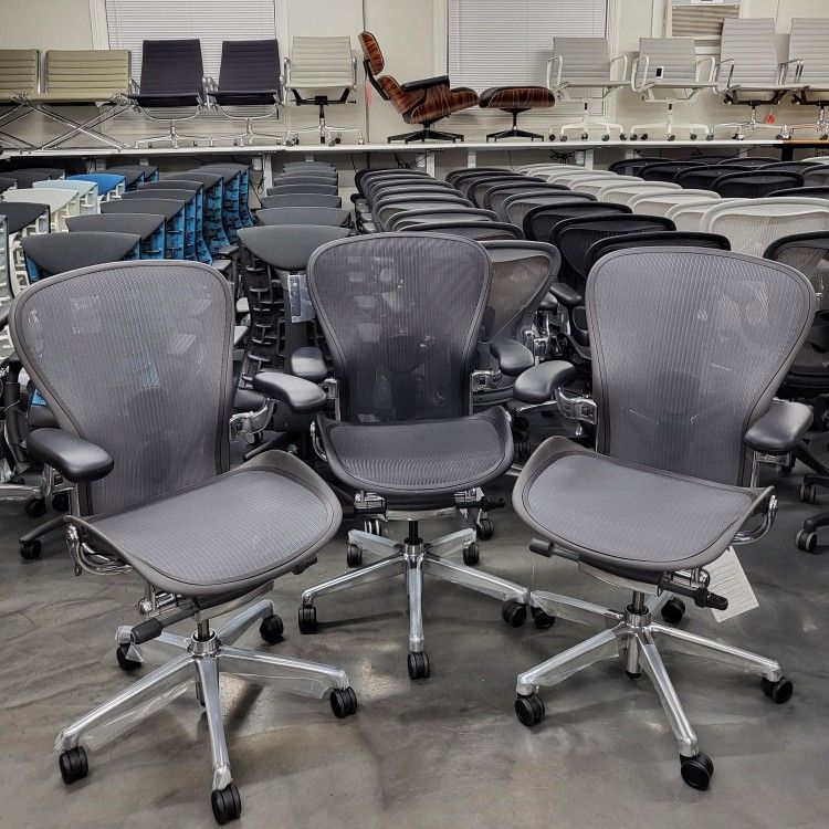 Herman Miller Remastered Aeron Posture-Fit SL Chairs